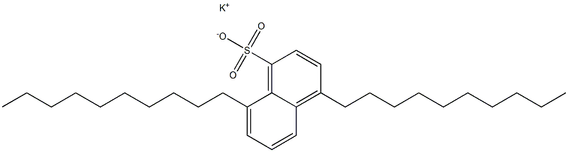 4,8-Didecyl-1-naphthalenesulfonic acid potassium salt Struktur