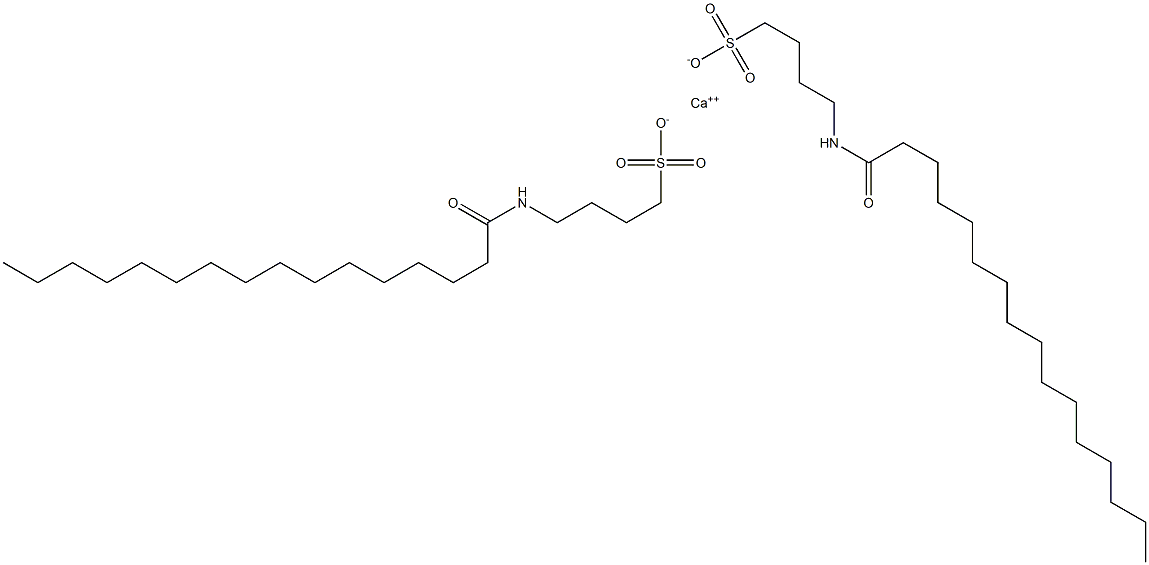 Bis(4-palmitoylamino-1-butanesulfonic acid)calcium salt Struktur