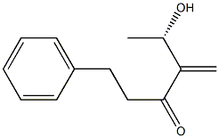 (5S)-5-Hydroxy-4-methylene-1-phenyl-3-hexanone Struktur