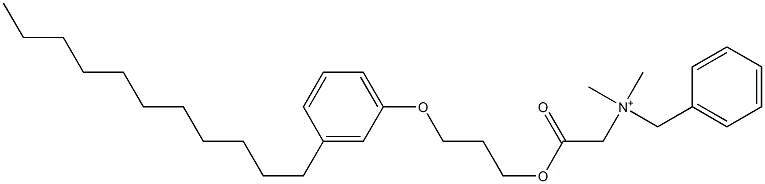 N,N-Dimethyl-N-benzyl-N-[[[3-(3-undecylphenyloxy)propyl]oxycarbonyl]methyl]aminium Struktur