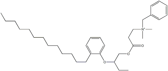 N,N-Dimethyl-N-benzyl-N-[2-[[2-(2-tridecylphenyloxy)butyl]oxycarbonyl]ethyl]aminium Struktur