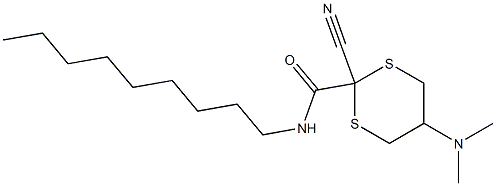 2-Cyano-5-(dimethylamino)-N-nonyl-1,3-dithiane-2-carboxamide Struktur