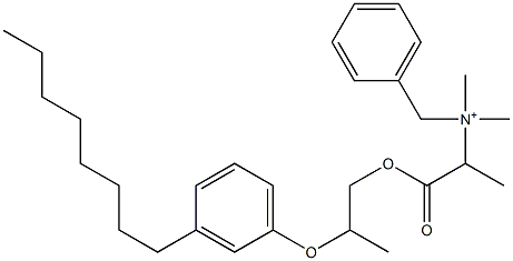 N,N-Dimethyl-N-benzyl-N-[1-[[2-(3-octylphenyloxy)propyl]oxycarbonyl]ethyl]aminium Struktur