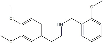 N-(2-Methoxybenzyl)-3,4-dimethoxyphenethylamine Struktur