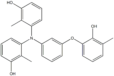 N,N-Bis(3-hydroxy-2-methylphenyl)-3-(2-hydroxy-3-methylphenoxy)benzenamine Struktur