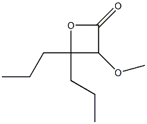 3-Methoxy-4,4-dipropyloxetan-2-one Struktur