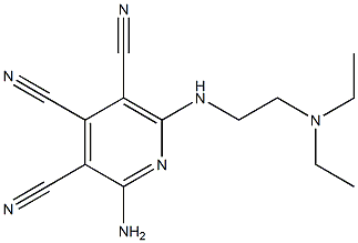 2-Amino-6-(2-diethylaminoethylamino)-3,4,5-pyridinetricarbonitrile Struktur