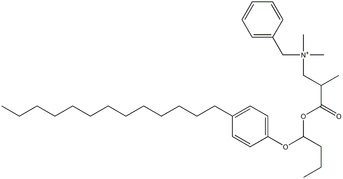 N,N-Dimethyl-N-benzyl-N-[2-[[1-(4-tridecylphenyloxy)butyl]oxycarbonyl]propyl]aminium Struktur