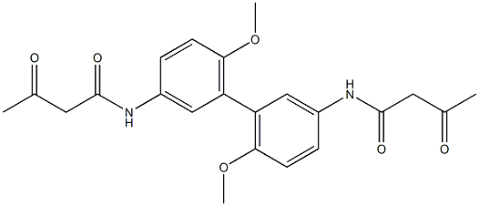 N,N'-Diacetoacetyl-6,6'-dimethoxy-1,1'-biphenyl-3,3'-diamine Struktur