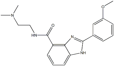 2-(3-Methoxyphenyl)-N-[2-(dimethylamino)ethyl]-1H-benzimidazole-4-carboxamide Struktur