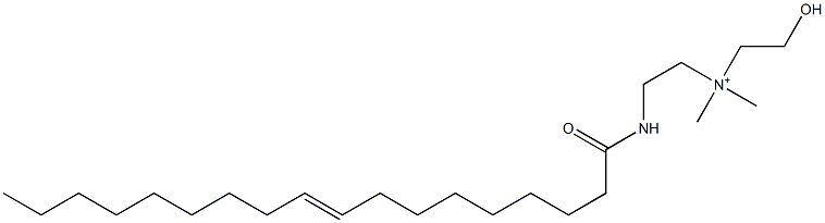 2-Hydroxy-N,N-dimethyl-N-[2-[(1-oxo-9-octadecenyl)amino]ethyl]ethanaminium Struktur