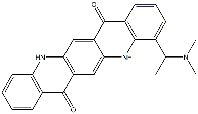 4-[1-(Dimethylamino)ethyl]-5,12-dihydroquino[2,3-b]acridine-7,14-dione Struktur