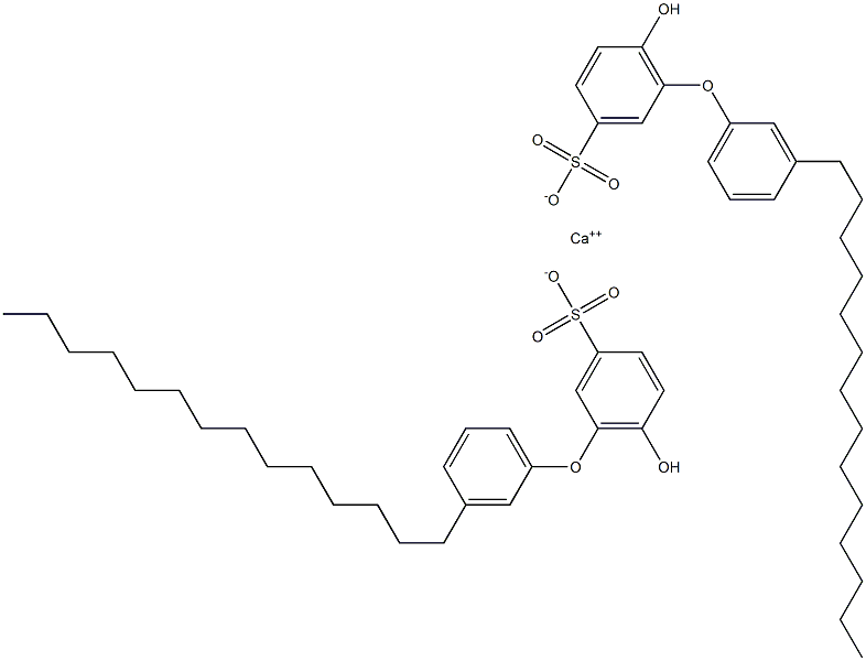 Bis(6-hydroxy-3'-tetradecyl[oxybisbenzene]-3-sulfonic acid)calcium salt Struktur