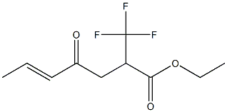 6-Methyl-2-(trifluoromethyl)-4-oxo-5-hexenoic acid ethyl ester Struktur