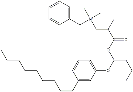 N,N-Dimethyl-N-benzyl-N-[2-[[1-(3-nonylphenyloxy)butyl]oxycarbonyl]propyl]aminium Struktur