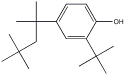 2-(1,1-Dimethylethyl)-4-(1,1,3,3-tetramethylbutyl)phenol Struktur