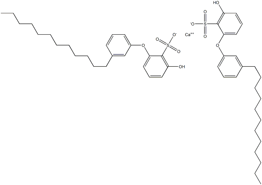 Bis(3-hydroxy-3'-dodecyl[oxybisbenzene]-2-sulfonic acid)calcium salt Struktur