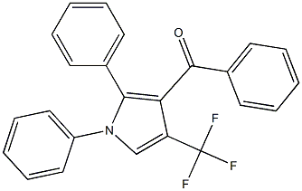 1,2-Diphenyl-3-benzoyl-4-trifluoromethyl-1H-pyrrole Struktur