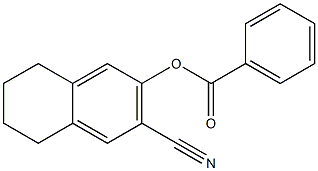 Benzoic acid 3-cyano-5,6,7,8-tetrahydronaphthalen-2-yl ester Struktur