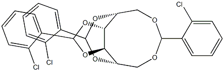 1-O,6-O:2-O,5-O:3-O,4-O-Tris(2-chlorobenzylidene)-D-glucitol Struktur