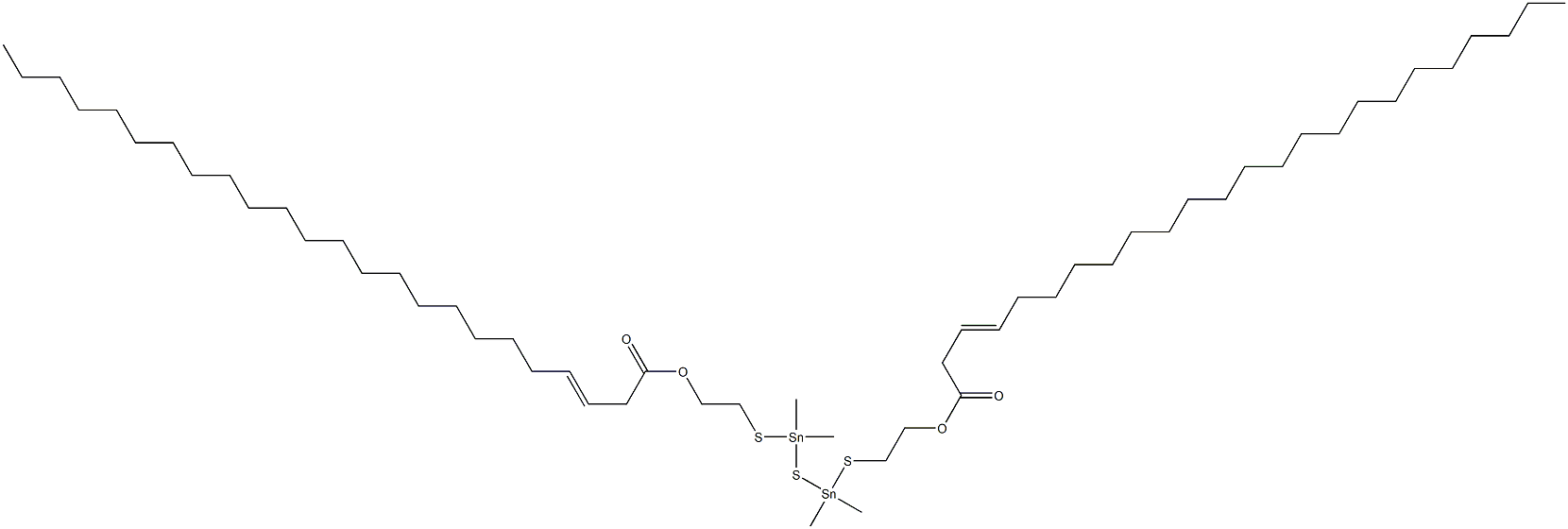 Bis[dimethyl[[2-(2-tricosenylcarbonyloxy)ethyl]thio]stannyl] sulfide Struktur