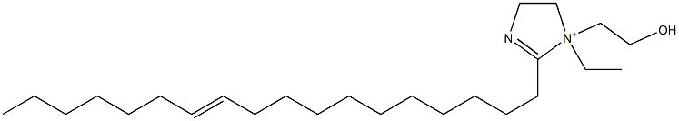 1-Ethyl-1-(2-hydroxyethyl)-2-(11-octadecenyl)-2-imidazoline-1-ium Struktur