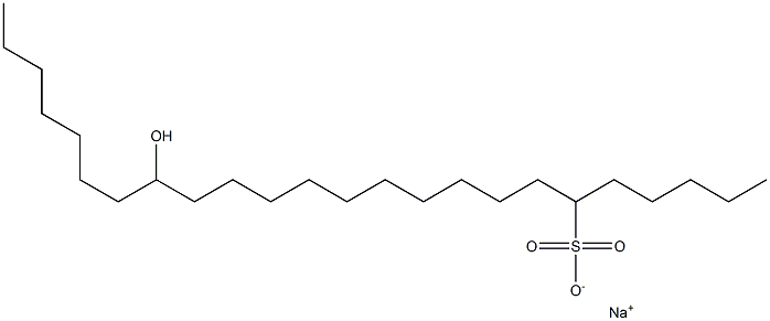 17-Hydroxytetracosane-6-sulfonic acid sodium salt Struktur