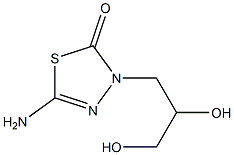 5-Amino-3-(2,3-dihydroxypropyl)-1,3,4-thiadiazol-2(3H)-one Struktur