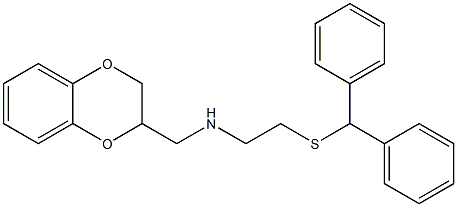 N-[2-(Diphenylmethylthio)ethyl]-2,3-dihydro-1,4-benzodioxin-2-methanamine Struktur