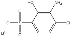 3-Amino-4-chloro-2-hydroxybenzenesulfonic acid lithium salt Struktur