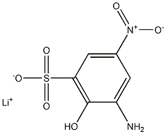 5-Amino-6-hydroxy-3-nitrobenzenesulfonic acid lithium salt Struktur