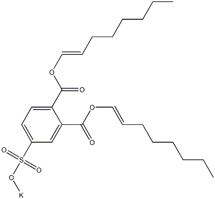 4-(Potassiosulfo)phthalic acid di(1-octenyl) ester Struktur