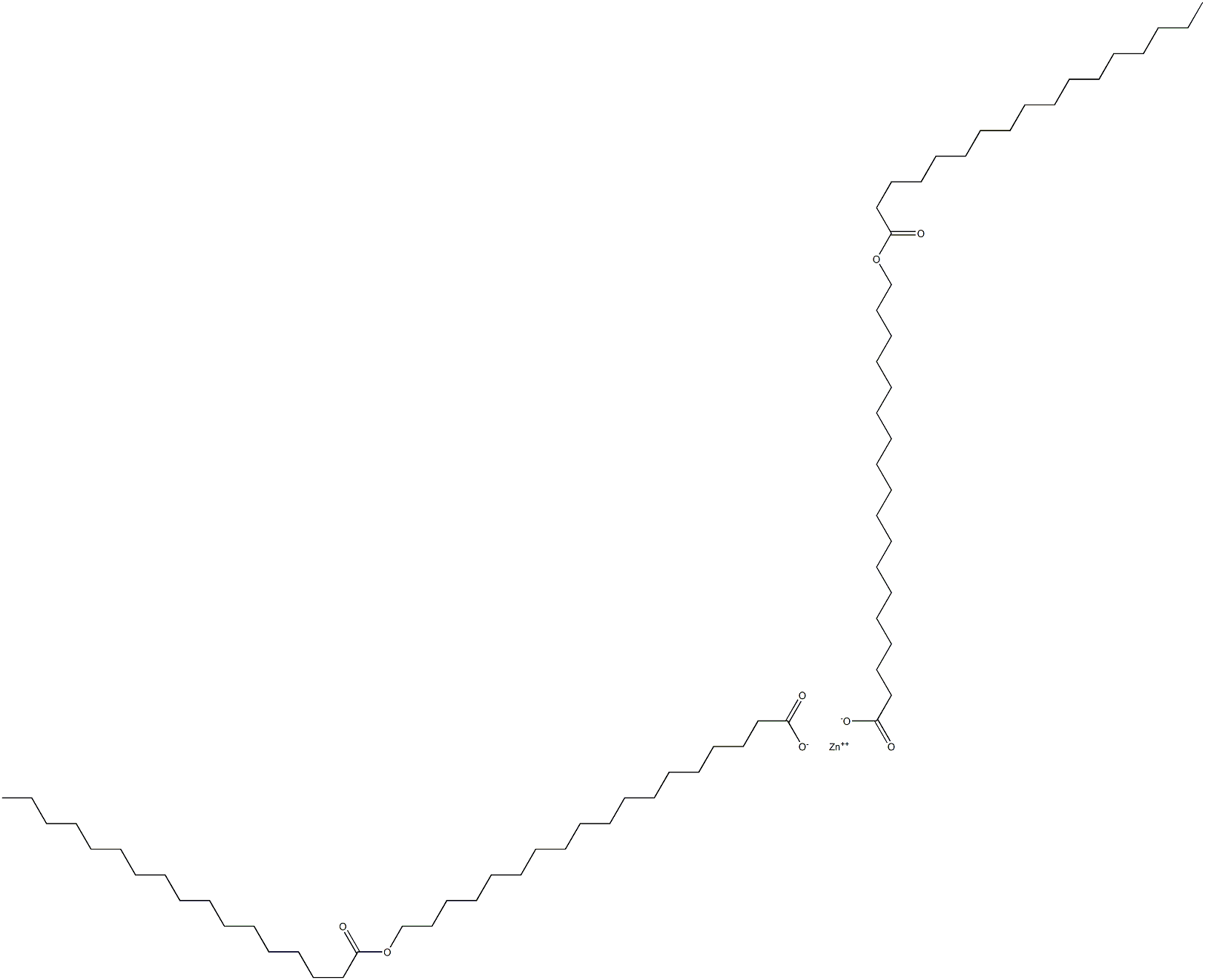 Bis(18-heptadecanoyloxyoctadecanoic acid)zinc salt Struktur