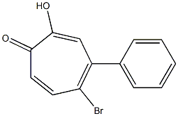 2-Hydroxy-4-phenyl-5-bromocyclohepta-2,4,6-trien-1-one Struktur