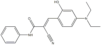 2-Cyano-3-(4-diethylamino-2-hydroxyphenyl)-N-phenylacrylamide Struktur