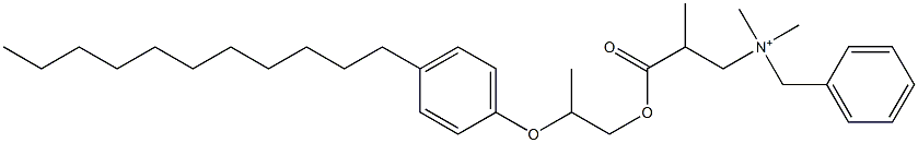 N,N-Dimethyl-N-benzyl-N-[2-[[2-(4-undecylphenyloxy)propyl]oxycarbonyl]propyl]aminium Struktur