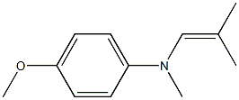 N-Methyl-N-(2-methyl-1-propenyl)-4-methoxyaniline Struktur