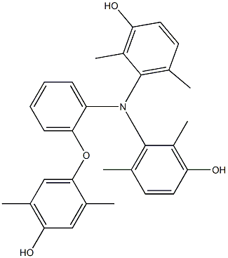 N,N-Bis(3-hydroxy-2,6-dimethylphenyl)-2-(4-hydroxy-2,5-dimethylphenoxy)benzenamine Struktur