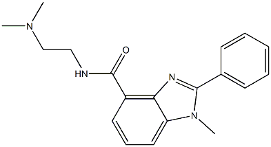 N-[2-(Dimethylamino)ethyl]-2-phenyl-1-methyl-1H-benzimidazole-4-carboxamide Struktur