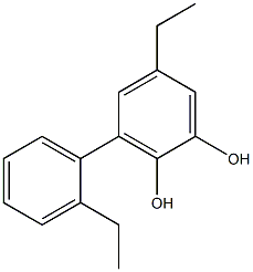 3-(2-Ethylphenyl)-5-ethylbenzene-1,2-diol Struktur