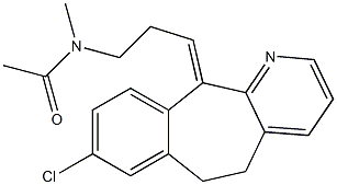 N-[3-[[(E)-8-Chloro-5,6-dihydro-11H-benzo[5,6]cyclohepta[1,2-b]pyridin]-11-ylidene]propyl]-N-methylacetamide Struktur