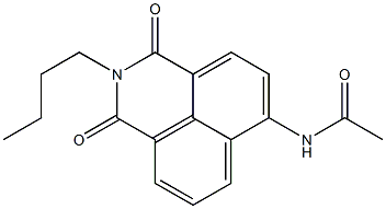 2-Butyl-6-(acetylamino)-1H-benzo[de]isoquinoline-1,3(2H)-dione Struktur