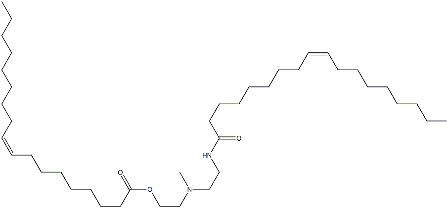 (Z)-9-Octadecenoic acid 2-[methyl[2-[[(Z)-1-oxo-9-octadecenyl]amino]ethyl]amino]ethyl ester Struktur