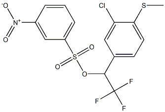 3-Nitrobenzenesulfonic acid 2,2,2-trifluoro-1-(3-chloro-4-methylthiophenyl)ethyl ester Struktur