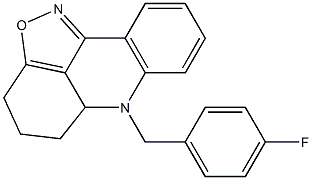 6-(4-Fluorobenzyl)-4,5,5a,6-tetrahydro-3H-isoxazolo[5,4,3-kl]acridine Struktur