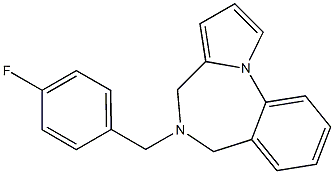 5-(4-Fluorobenzyl)-5,6-dihydro-4H-pyrrolo[1,2-a][1,4]benzodiazepine Struktur