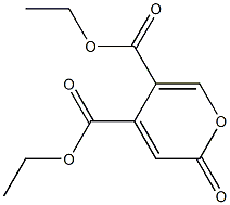 2-Oxo-2H-pyran-4,5-dicarboxylic acid diethyl ester Struktur