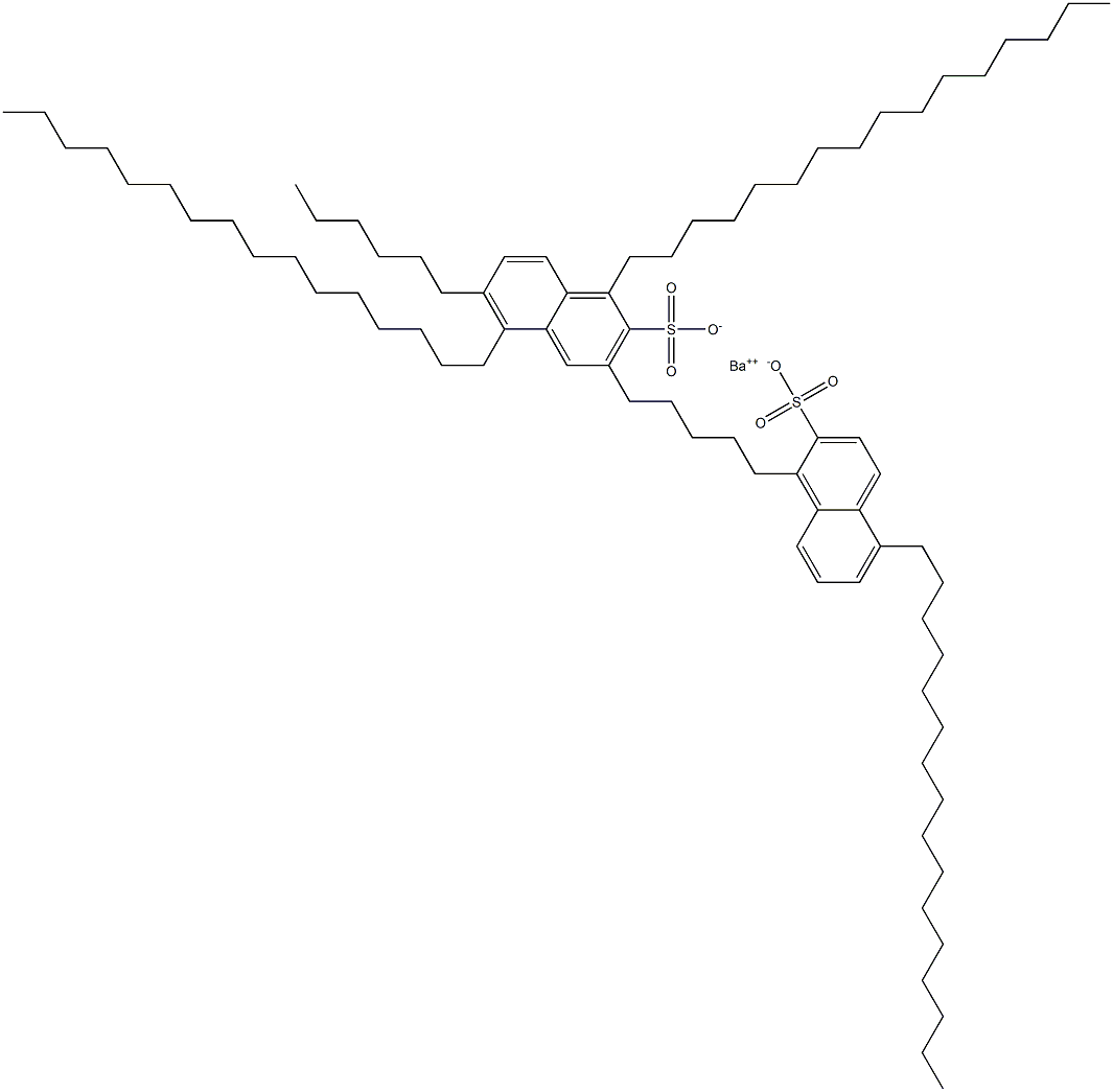 Bis(1,5-dihexadecyl-2-naphthalenesulfonic acid)barium salt Struktur