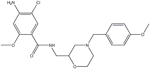 4-Amino-5-chloro-2-methoxy-N-[[4-(4-methoxybenzyl)-2-morpholinyl]methyl]benzamide Struktur