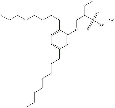 1-(2,5-Dioctylphenoxy)butane-2-sulfonic acid sodium salt Struktur